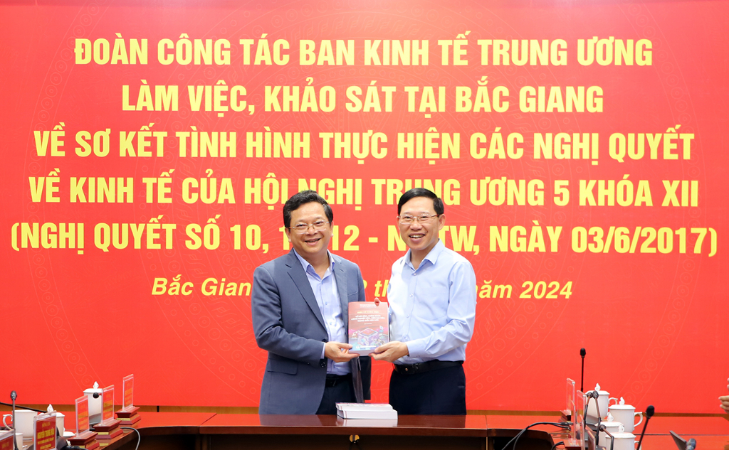 Central Economic Commission delegation works in Bac Giang
