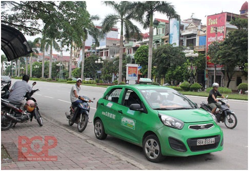 Bac Giang city has 29 taxi parking spots